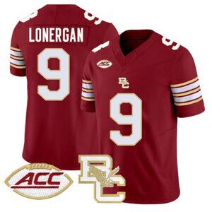 Mens Youths  Kids Dylan Lonergan Maroon Stitched Jersey Vapor